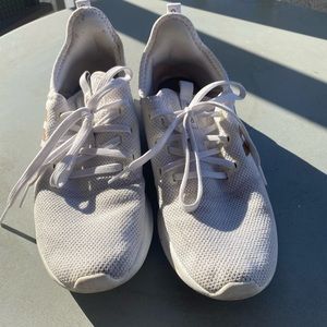 White and gold adidas